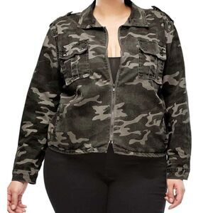 Good American Camo Print Military Jacket Size 0/1